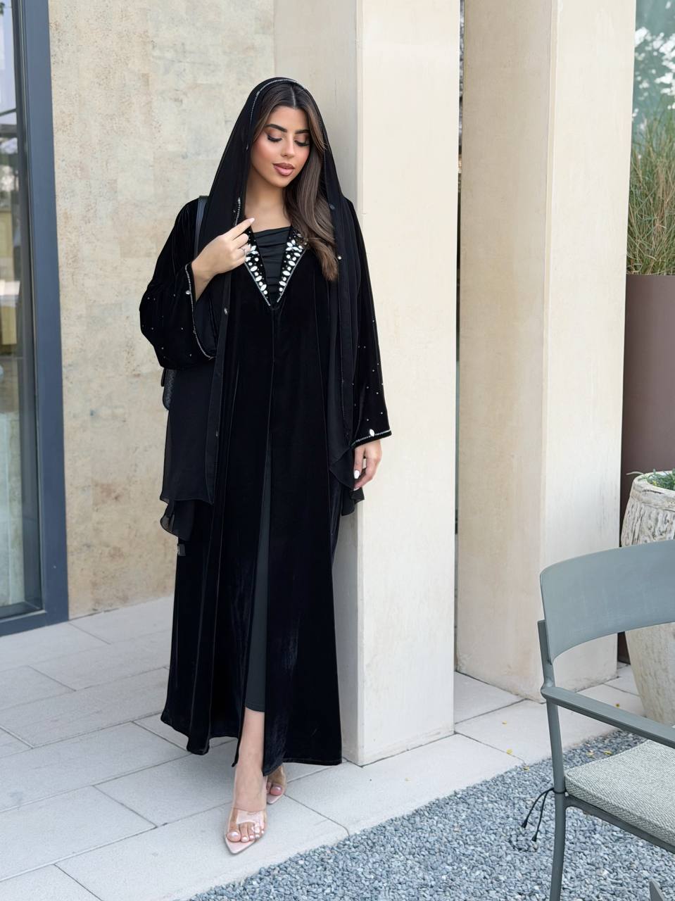 عباية "رونق الشتاء" - طقم ملكي دافئ (قطعتين)