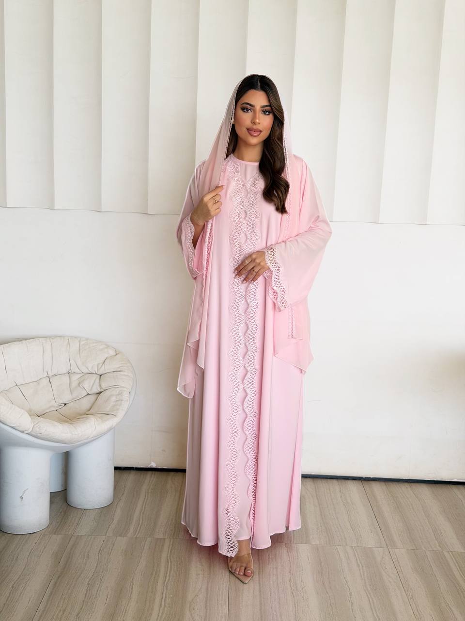 طقم عباية 'كلاسيك فينيس' الملكي - 3 قطع فاخرة